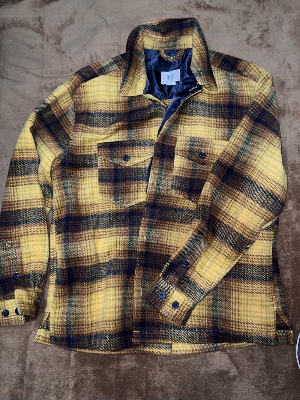 BDG Plaid Flannel Utility Overshirt size Medium